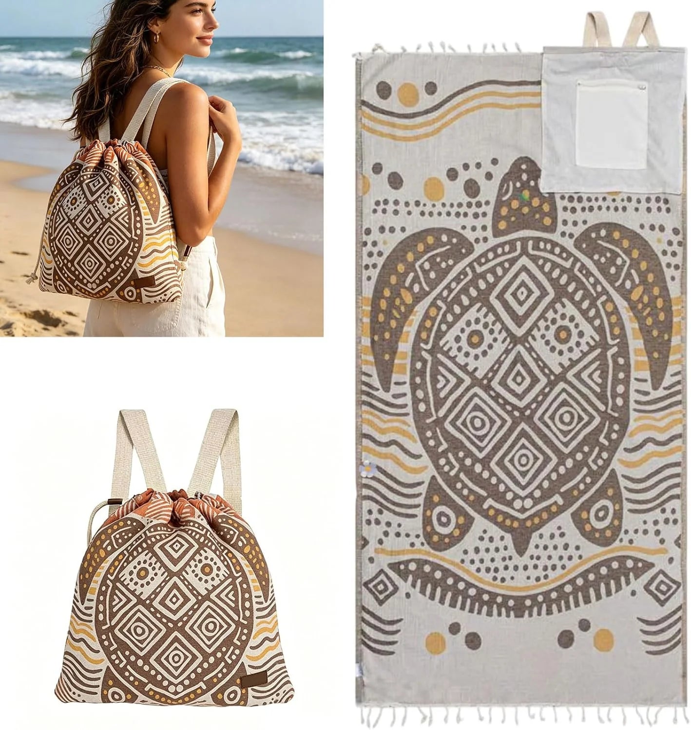 RollnGo™Convertible Beach Towel Bag