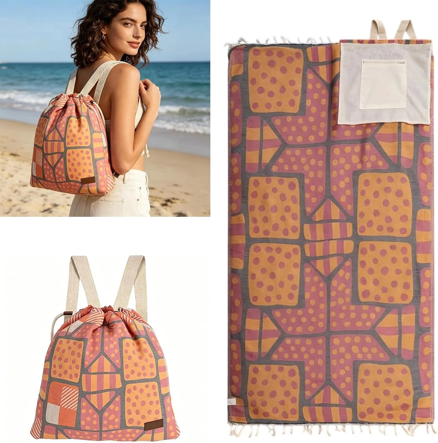 RollnGo™Convertible Beach Towel Bag